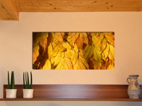 Golden leafs - cca 90x42cm