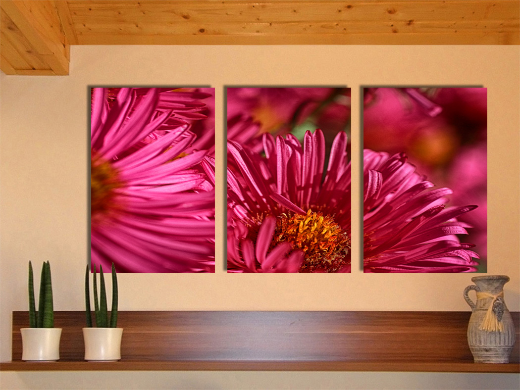 Flowers in burgundy - max 60x40 cm